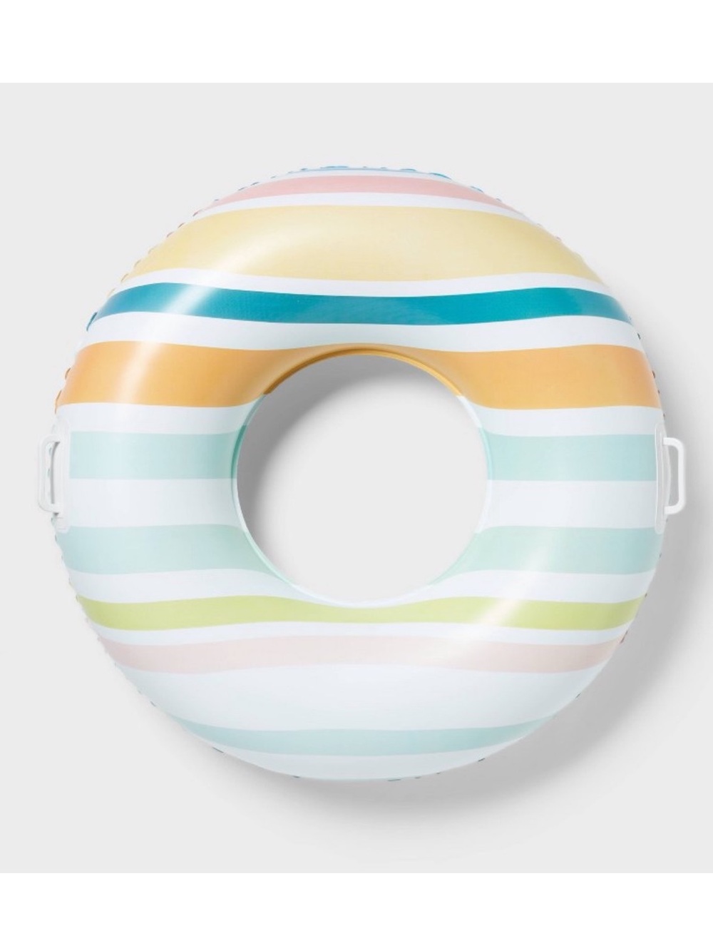 Sun Squad 36” Inflatable Stripe Design Swim Tube With Handles - Pool Float